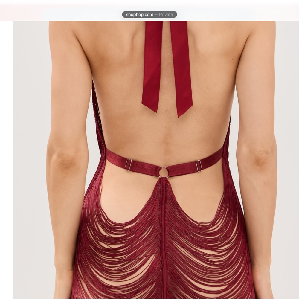 Burgundy Fringe Slip- NWT - Picture 3 of 6